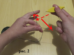 Прямой и обратный узел фриволите мастер класс